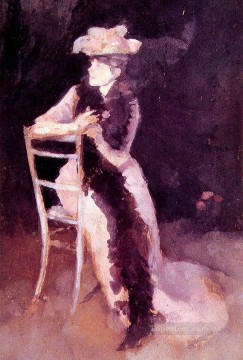バラと銀のウィブリー夫人の肖像 ジェームズ・アボット・マクニール・ウィスラー Oil Paintings
